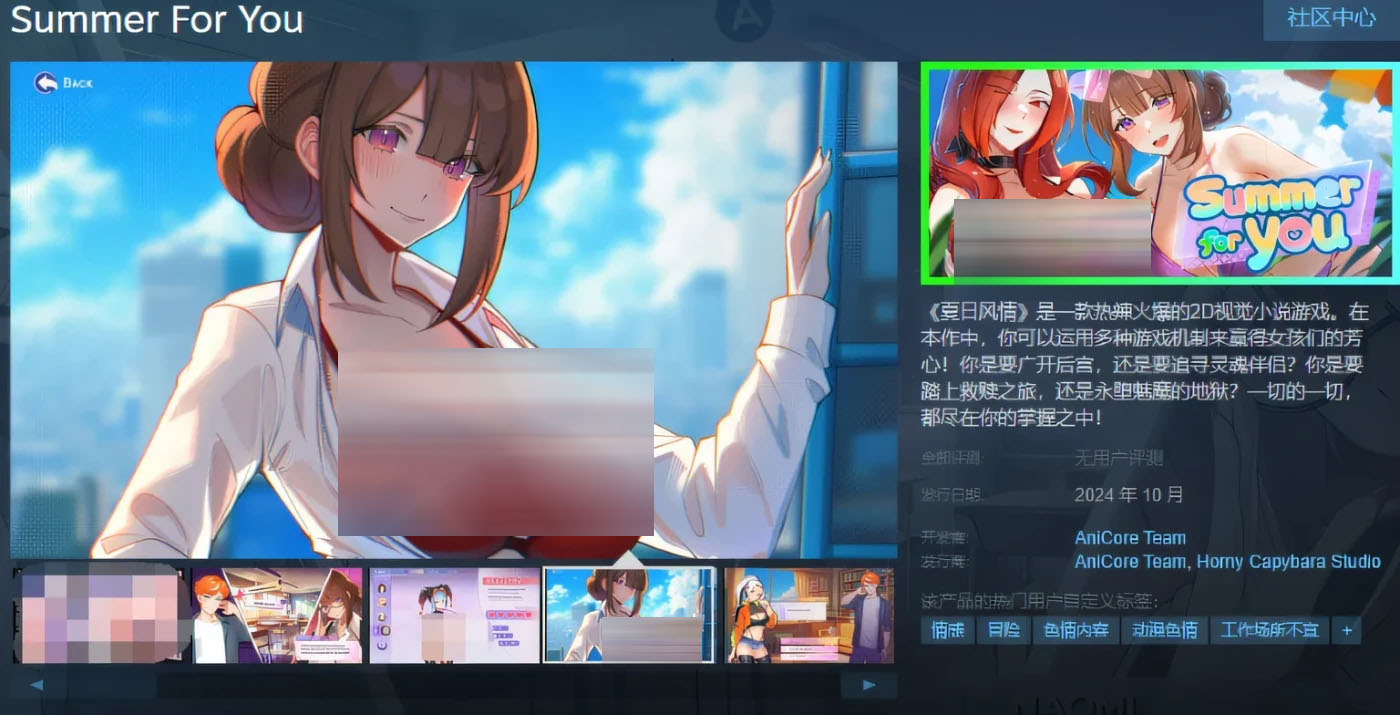 Summer For You Ver3.0 Steam官方中文版 [更新/750.3M]  [PC游戏] 